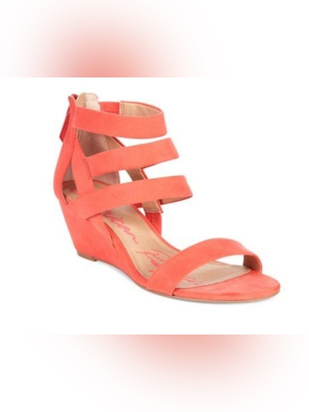 🦋 3/$9 American Rag Coral Multi-Strap Wedge Sandal for Women size 6.5